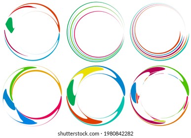 Spiral, swirl, twirl icon, design element vector illustration