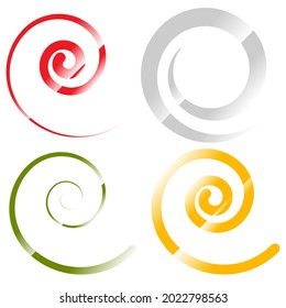 Spiral, swirl, twirl icon, design element vector illustration