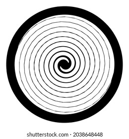 Spiral, swirl, twirl icon, design element vector illustration