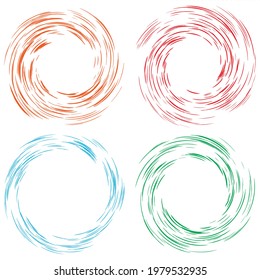 Spiral, swirl, twirl. Rotating abstract design element. Whirlwind, whirlpool effect design