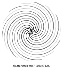 Spiral, swirl, twirl vector design element. Volute, helix, whorl illustration