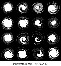  Spiral, wirl, wirl, volute Element. Whirlpool, Whirlpool-Effekt. Rundlaufstrecken, Radiallinien mit Drehbewegung