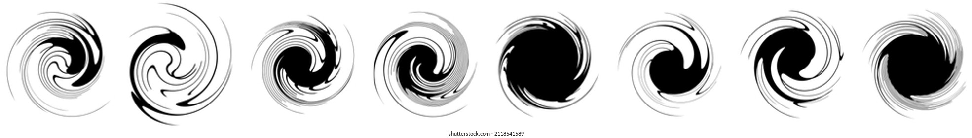  Spiral, wirl, wirl, volute Element. Whirlpool, Whirlpool-Effekt. Rundlaufstrecken, Radiallinien mit Drehbewegung