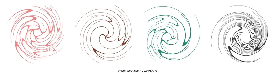  Spiral, wirl, wirl, volute Element. Whirlpool, Whirlpool-Effekt. Rundlaufstrecken, Radiallinien mit Drehbewegung