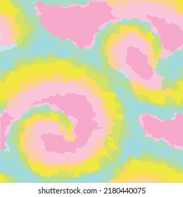 spiral swirly tie dye seamless vector