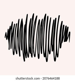 Spiral Symbol Hand Painted Crayon. Concentric Curvy Shape, Swirling Swash Isolated On White Background. Movement, Endless Time, Cycle Concept. Decorative Graphic Design Element. Vector Illustration