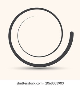Spiralsymbol-Linie. Abstraktes dynamisches Symbol oder Logo.