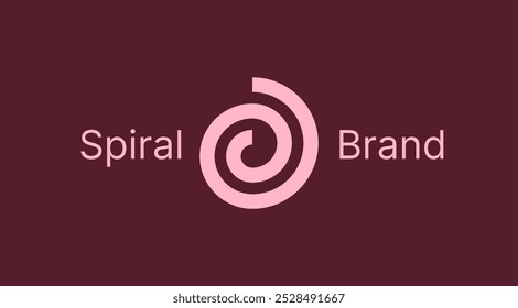 Spiral Symbol Psychology Branding Kit Modern Flat Logo Design