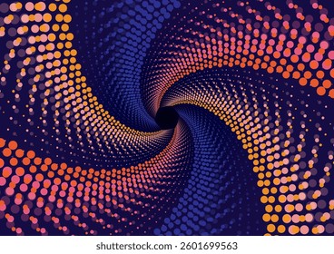 Spiral Symphony of Dots and Endless Colors