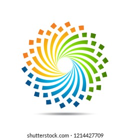 Spiral Tech Logo Design Template