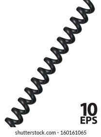 spiral phone cord vector