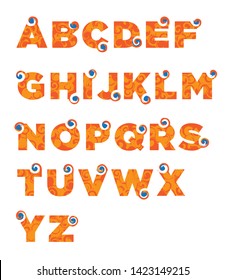 spiral text font twisted design lettering alphabet flowers tribal rendition