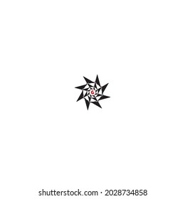 
spiral thorn symbol simple logo vector