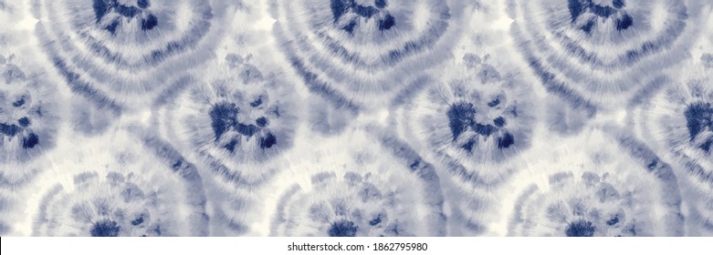 Spiral Tie Dye Swirl. Indigo Round Swirl. Japanese Brush Tie Dye. Seamless Abstract Hippie. Blue Swirl Background. Dirty Indigo Tie Die. Vector Dyed Repeat. Hippie Fabric Batik. Indigo Dyed Background