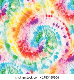 Spiral Tie Dye Swirl. Vector Tie Dye Paint. Seamless Tiedye Pattern. Rainbow Tiedye. Seamless Pink Tie Dye Repeat. Grunge Print. Soft Unicorn Tye Dye. Green Color Pattern. Vector 1960 Swirl Pattern