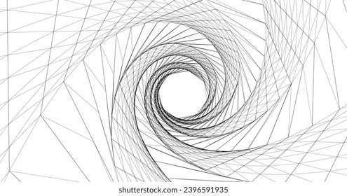 torre espiral forma geométrica abstracta 3d