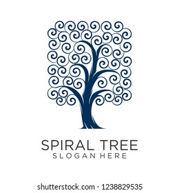 Spiral tree logo design