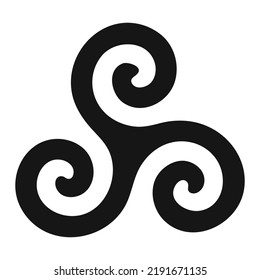 Spiral triskel icon. Vector illustration