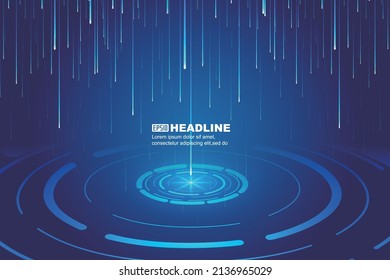 Spiral turntable with ray Internet technology vector background