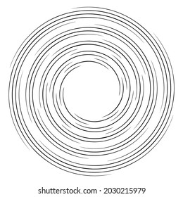 Spiral, twirl element vector illustration. Cochlear, helix, and volute