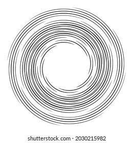 Ilustración vectorial de elemento espiral y twirl. Coclear, helix y voluto