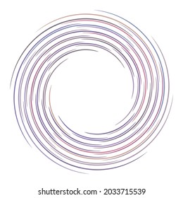 Espiral, twirl, ilustración vectorial de elemento. Coclear, helix y voluto