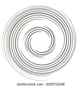 Spiral, twirl,  element vector illustration. Cochlear, helix, and volute