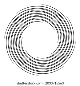 Spiral, twirl,   element vector illustration. Cochlear, helix, and volute