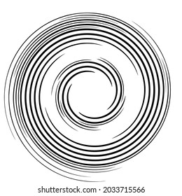 Spiral, twirl,  element vector illustration. Cochlear, helix, and volute