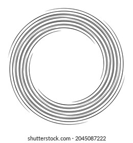 Spiral, twirl, element vector illustration. Cochlear, helix, and volute