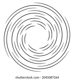 Spiral, twirl, element vector illustration. Cochlear, helix, and volute