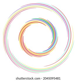 Spiral, twirl, element vector illustration. Cochlear, helix, and volute