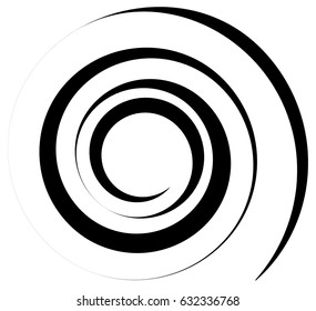 Spiral, twirl illustration. Abstract element with radial style and rotation effect