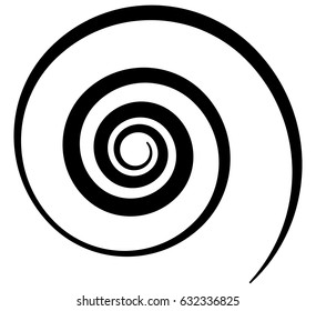 Spiral, twirl illustration. Abstract element with radial style and rotation effect
