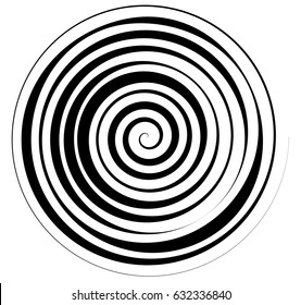 Spiral, twirl illustration. Abstract element with radial style and rotation effect