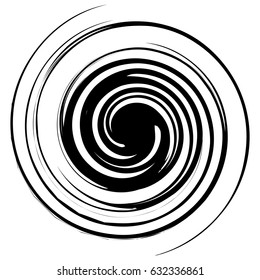 Spiral, twirl illustration. Abstract element with radial style and rotation effect
