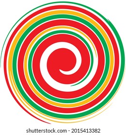 Spiral, twirl, whirl design element. Volute, helix, kink shape. Abstract vector illustration