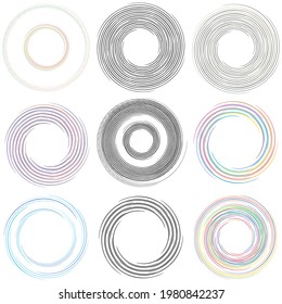Spiral, twirl, whirlpool element vector illustration. Cochlear, helix, and volute