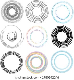 Spiral, wirl, Whirlpool Element Vektorgrafik. Cochlear, Helix und Volt