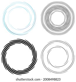 Spiral, twirl, whirlpool element vector illustration. Cochlear, helix, and volute