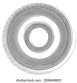 Spiral, twirl, whirlpool element vector illustration. Cochlear, helix, and volute