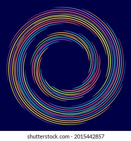 Spiral, wirl, Whirlpool Element Vektorgrafik. Cochlear, Helix und Volt