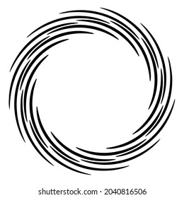 Spiral, Twirl, Whirlpool Element Vector Illustration. Cochlear, Helix, And Volute