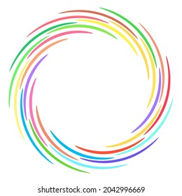 Spiral, twirl, whirlpool element vector illustration. Cochlear, helix, and volute