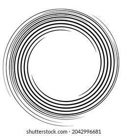 Spiral, twirl, whirlpool element vector illustration. Cochlear, helix, and volute