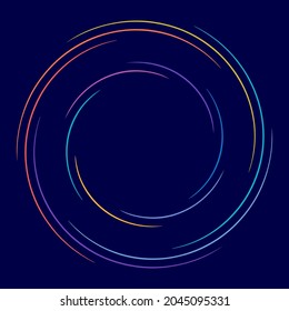 Spiral, twirl, whirlpool element vector illustration. Cochlear, helix, and volute