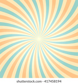 Spiral twirling background, vector color abstract pattern