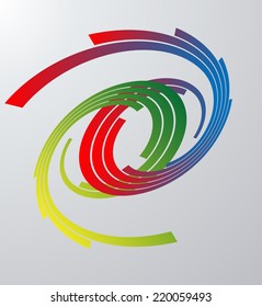 Spiral Twist Curl Lines in Loop . Business Corporate Abstract Logo Design . Infinite Shape Wave Creative Icon .