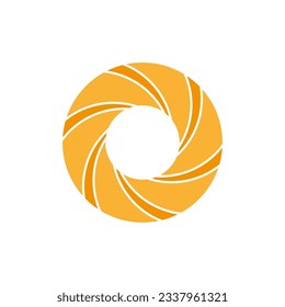 Spiral unusual orange logo. Vector illustration. EPS 10.