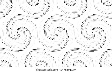 Spiral vector Illustration. Abstract swirl form with dots. Tornado vector illustration.